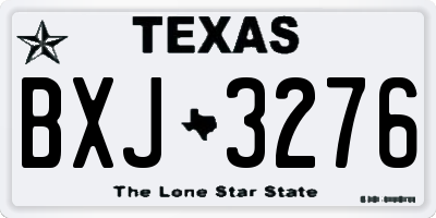 TX license plate BXJ3276