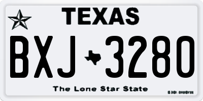 TX license plate BXJ3280