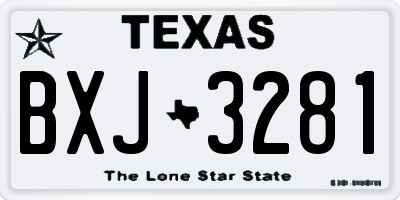 TX license plate BXJ3281