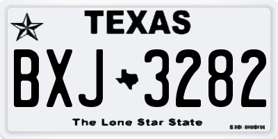 TX license plate BXJ3282