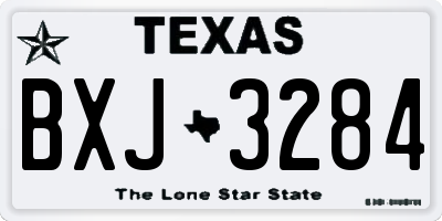 TX license plate BXJ3284
