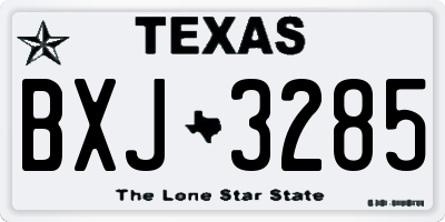 TX license plate BXJ3285