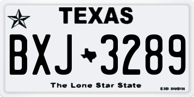 TX license plate BXJ3289