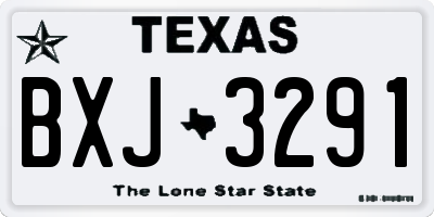 TX license plate BXJ3291