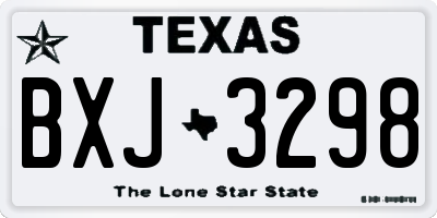 TX license plate BXJ3298