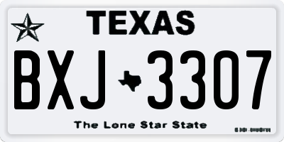 TX license plate BXJ3307