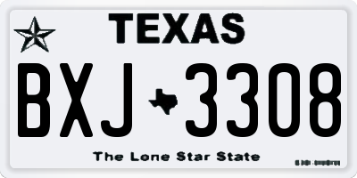 TX license plate BXJ3308