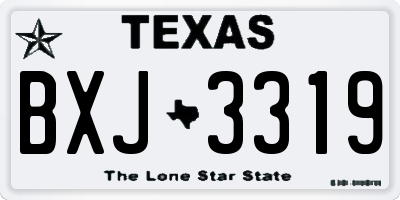 TX license plate BXJ3319