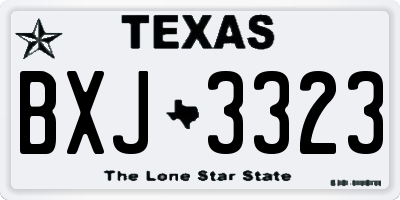 TX license plate BXJ3323