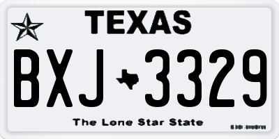 TX license plate BXJ3329