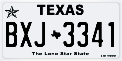 TX license plate BXJ3341