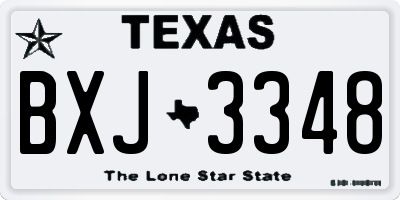 TX license plate BXJ3348