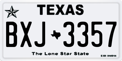TX license plate BXJ3357