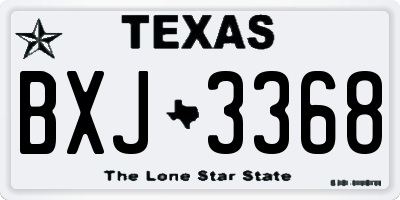 TX license plate BXJ3368