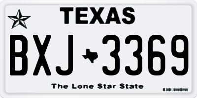 TX license plate BXJ3369