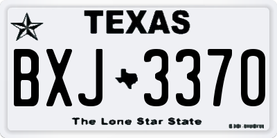 TX license plate BXJ3370