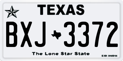 TX license plate BXJ3372
