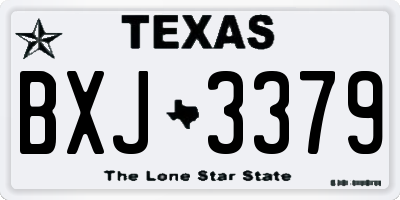 TX license plate BXJ3379