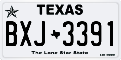 TX license plate BXJ3391