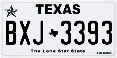 TX license plate BXJ3393