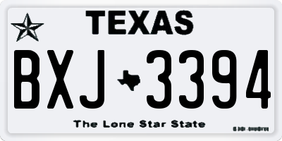 TX license plate BXJ3394
