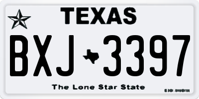 TX license plate BXJ3397