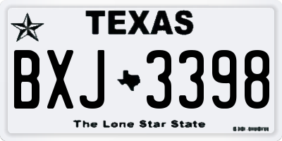 TX license plate BXJ3398