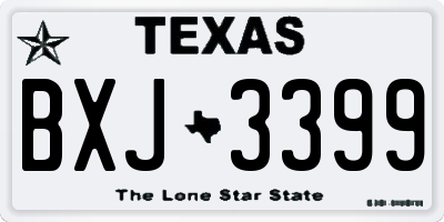 TX license plate BXJ3399