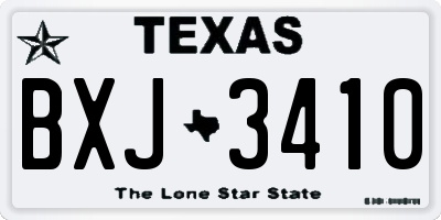 TX license plate BXJ3410
