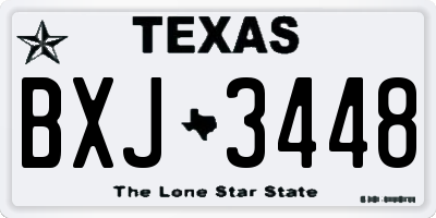 TX license plate BXJ3448