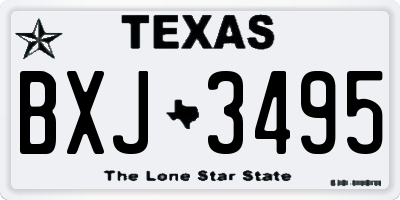 TX license plate BXJ3495