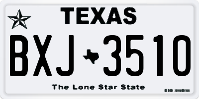 TX license plate BXJ3510
