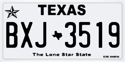 TX license plate BXJ3519