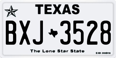 TX license plate BXJ3528