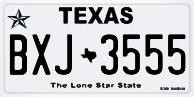 TX license plate BXJ3555