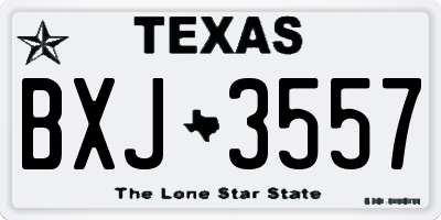 TX license plate BXJ3557