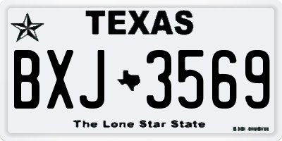 TX license plate BXJ3569