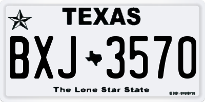 TX license plate BXJ3570