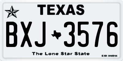 TX license plate BXJ3576