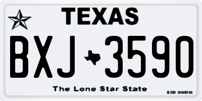 TX license plate BXJ3590