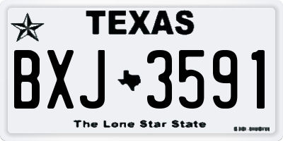 TX license plate BXJ3591