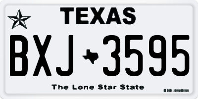 TX license plate BXJ3595