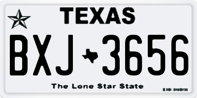 TX license plate BXJ3656