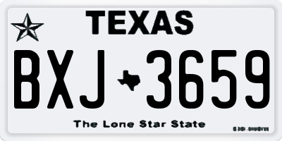 TX license plate BXJ3659