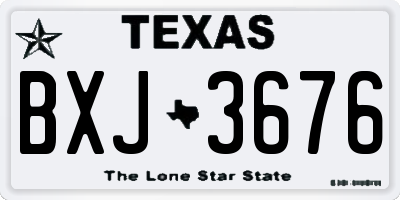 TX license plate BXJ3676