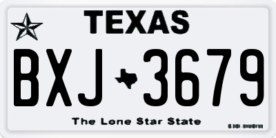 TX license plate BXJ3679