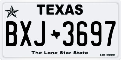 TX license plate BXJ3697