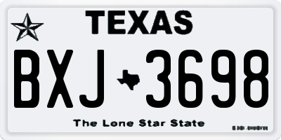 TX license plate BXJ3698