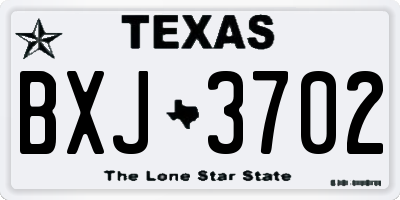 TX license plate BXJ3702