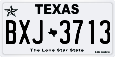TX license plate BXJ3713